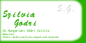 szilvia godri business card